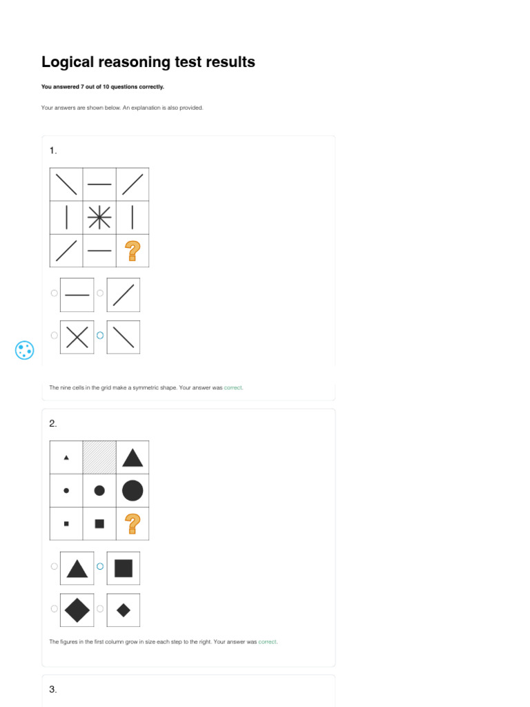 Free Report of Logical Reasoning Test | PDF | Triangle | Chess
