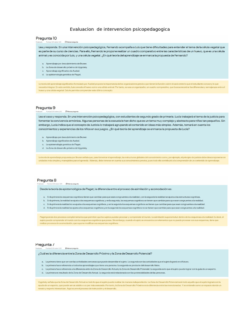 Evaluacion de Intervencion Psicopedagogica | PDF