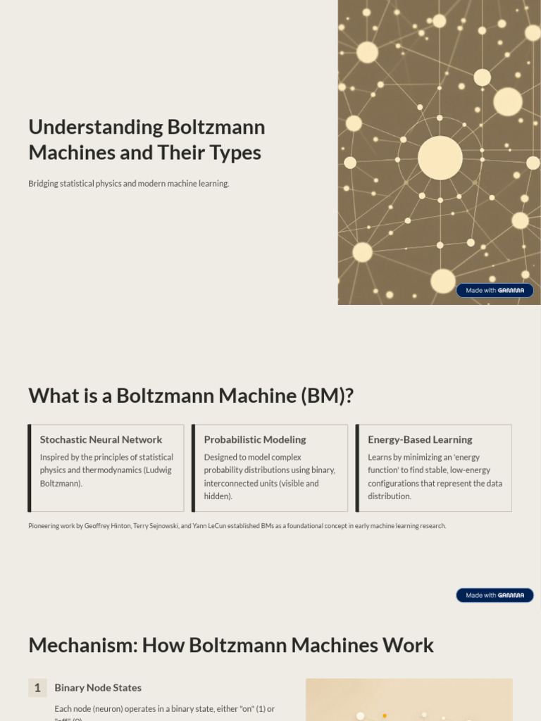 Understanding Boltzmann Machines and Their Types | PDF | Computational ...