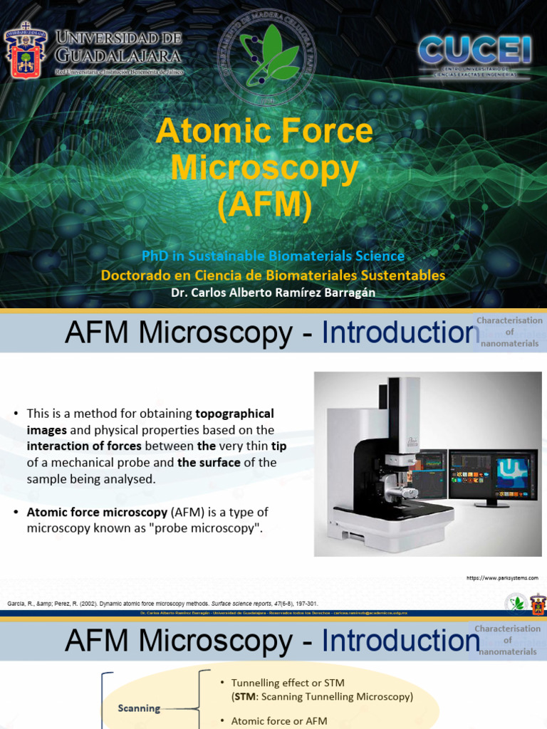 07 - Microscopia AFM en-US | PDF | Atomic Force Microscopy | Microscope