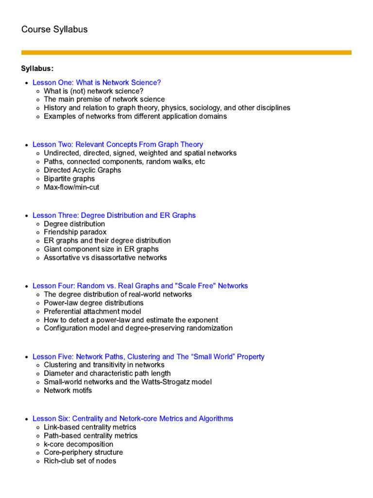 Syllabi-CS 7280 2023-1 | PDF
