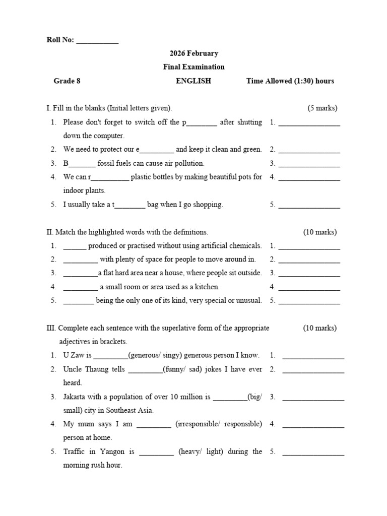 Final Exam | PDF