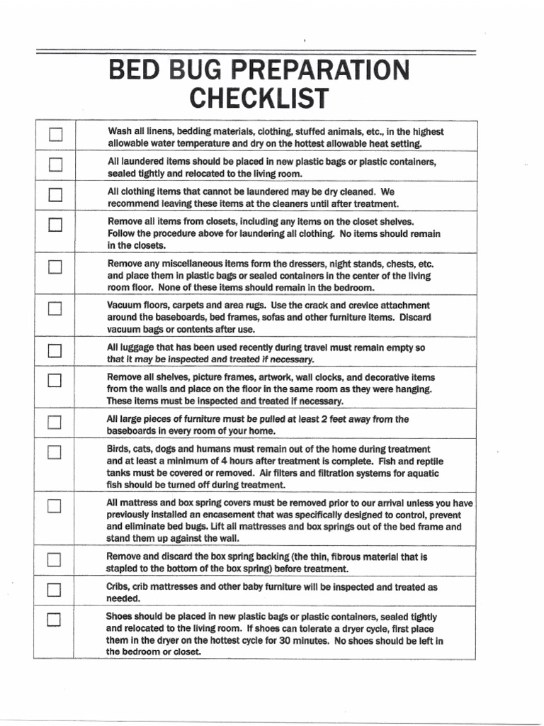 Bedbug Treatment Prep | PDF