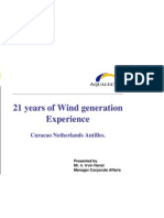 21 Years of Wind Generation Experience: Curacao Netherlands Antilles