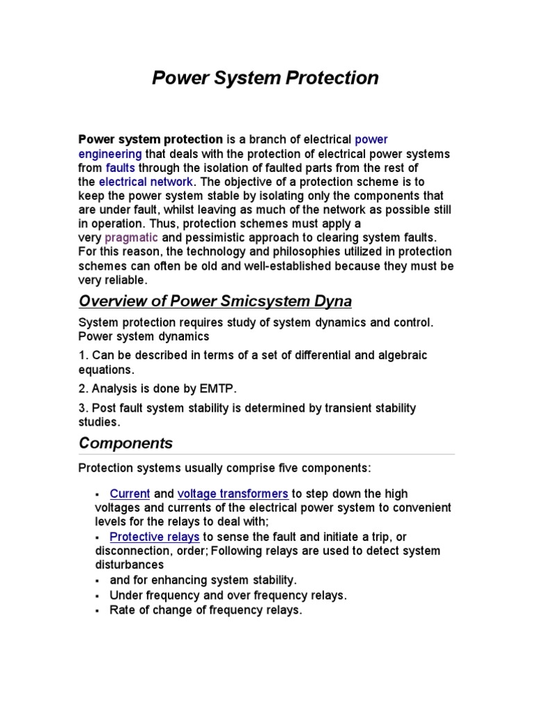 Power System Protection PDF Electric Power Physics