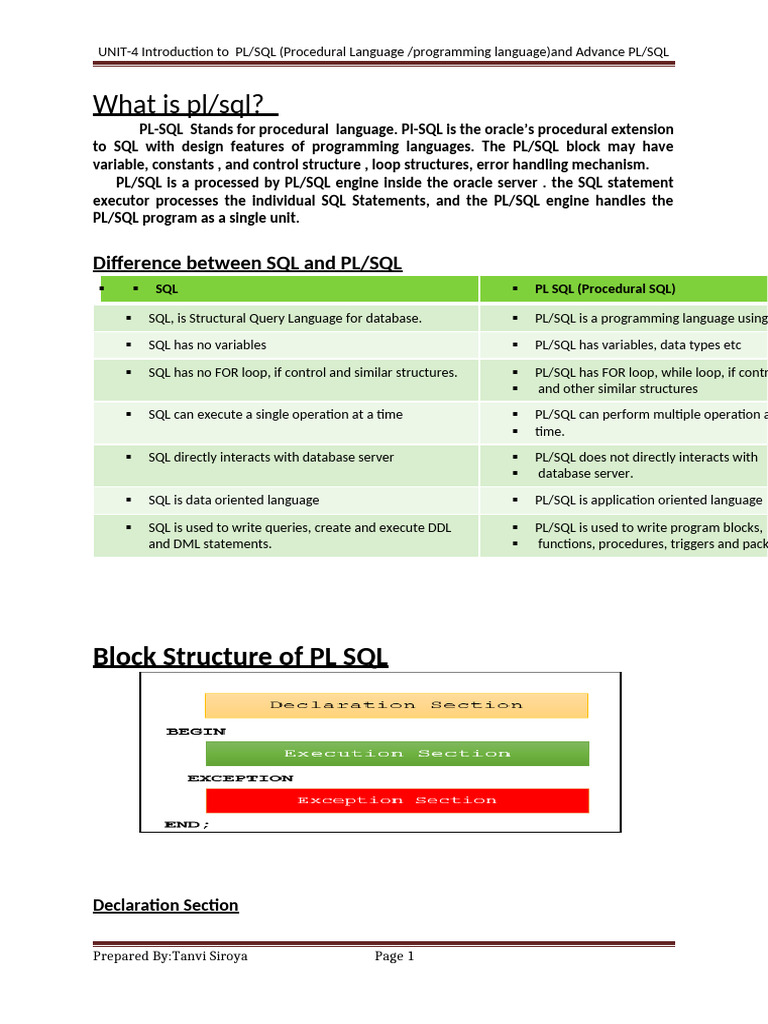 Unit 4 2025 | PDF | Pl/Sql | Sql