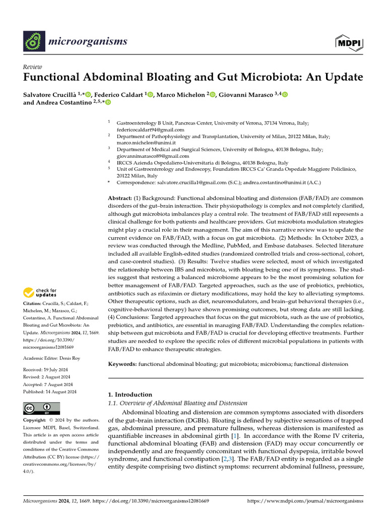 Functional Abdominal Bloa | PDF | Irritable Bowel Syndrome | Bloating