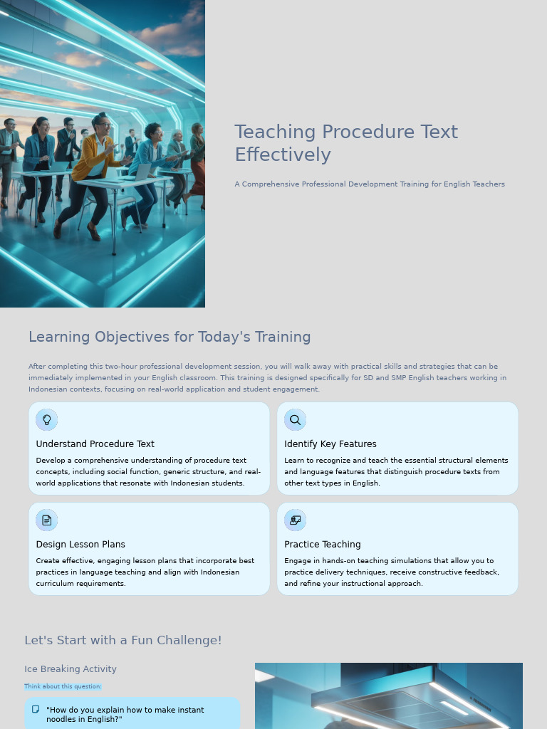 Procedure Text - 24 Desember | PDF | Reading Comprehension | Lesson Plan
