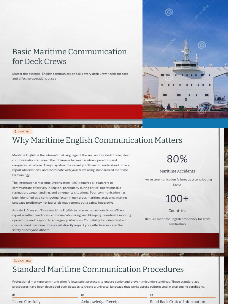 Basic Communication For Crew | PDF | Water Transport | Shipping