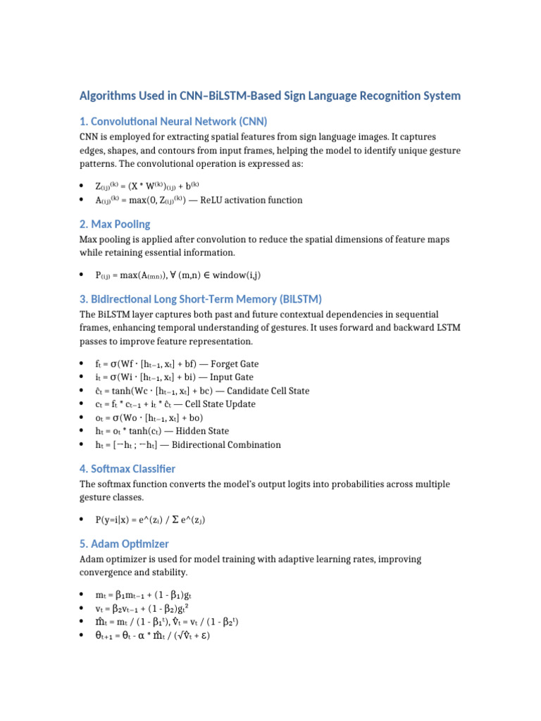 CNN BiLSTM Algorithms | PDF