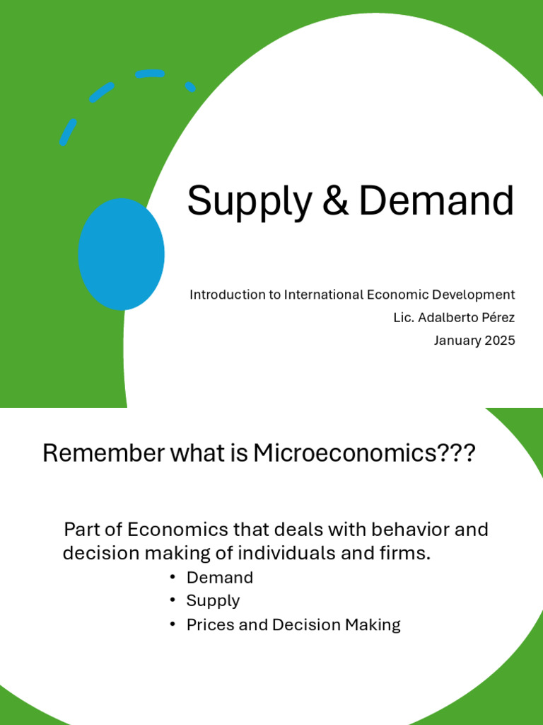 IDEI+Unit1 +Supply+&+Demand | PDF | Elasticity (Economics) | Demand