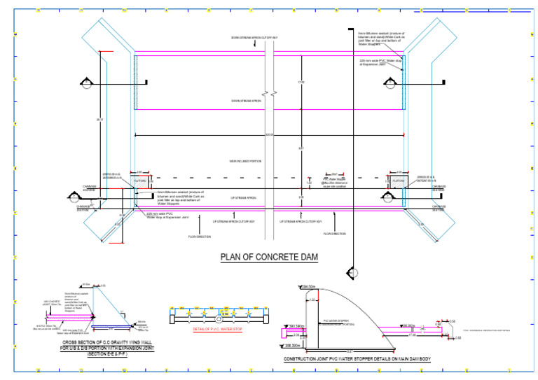 Details of Construction Joints in Weir With PVC Water Stop | PDF ...