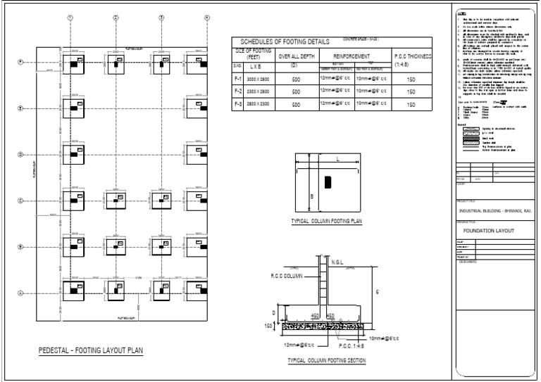 Pedestal Footing Details | PDF | Civil Engineering | Structural Engineering