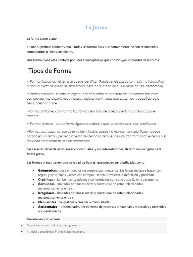 La Forma 1 | PDF