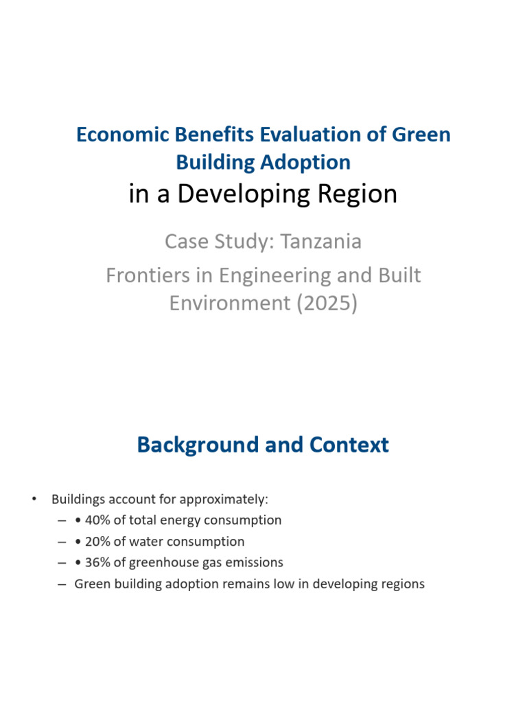 Green Building Economic Evaluation Presentation | PDF | Green Building ...