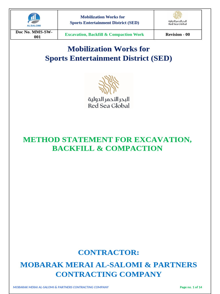 MS of Backfillitng & Compaction | PDF | Personal Protective Equipment ...