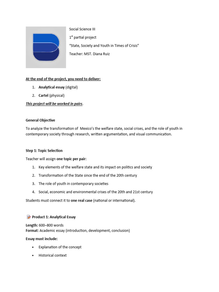 Social Science III 1st Partial Project | PDF | Essays | Accuracy And ...