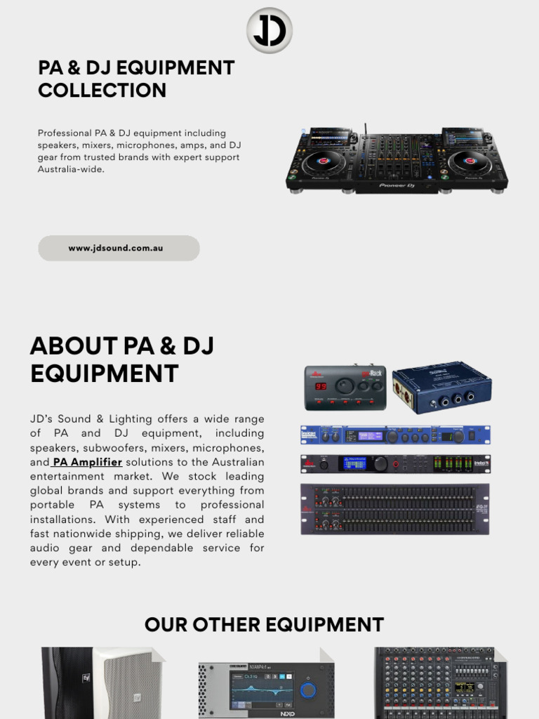 PA & DJ Equipment Collection | PDF