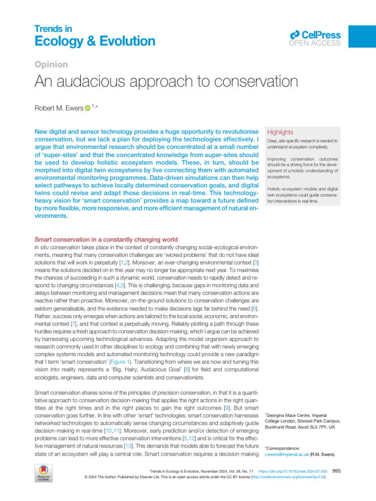 Biología de La Conservación | PDF | Ecology | Ecosystem