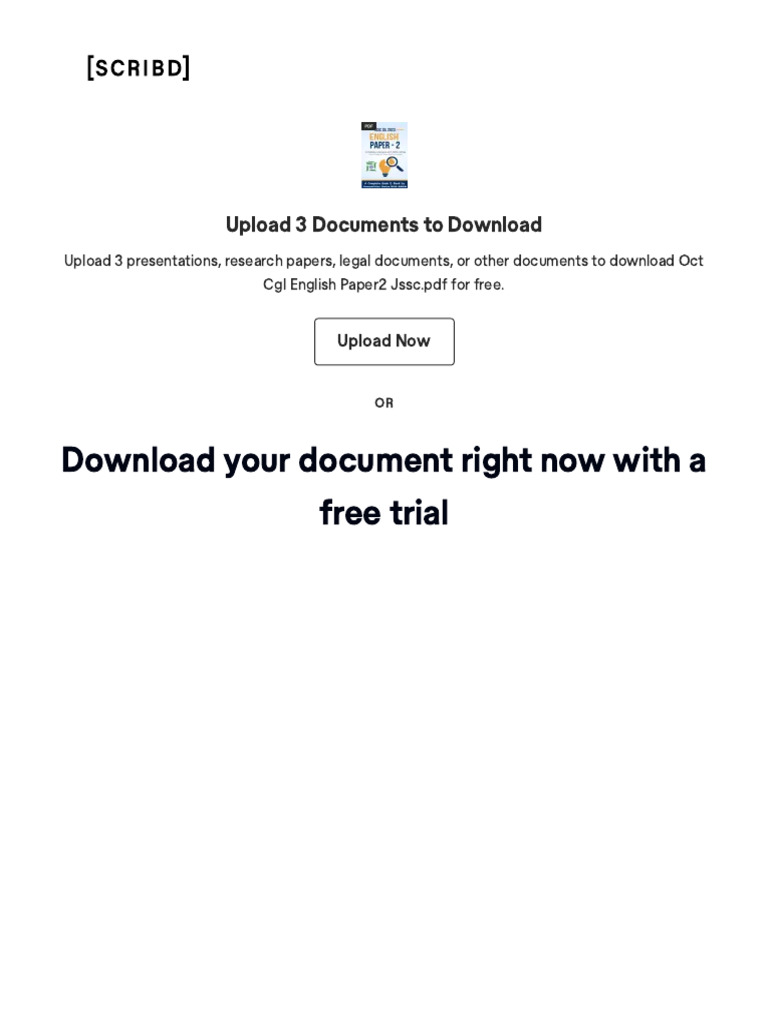 Your Document Right Now With A Free Trial: Upload 3 Documents To ...