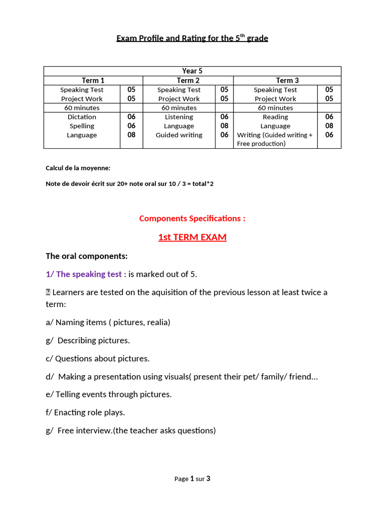 1st Term Exam | PDF