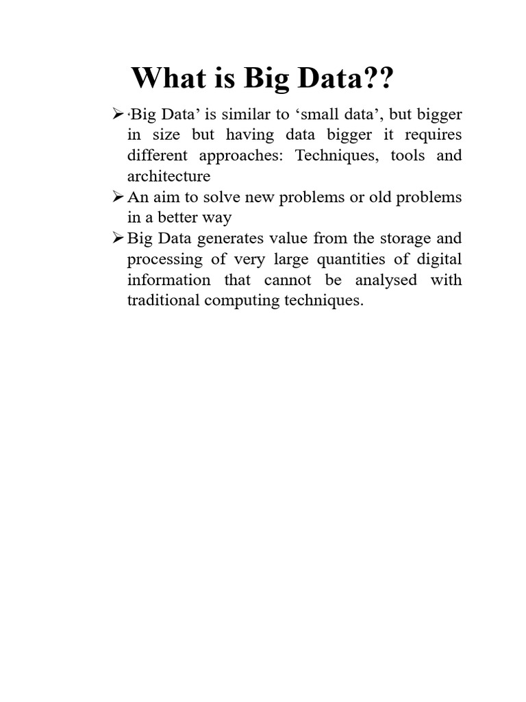 Big Data Problem | PDF