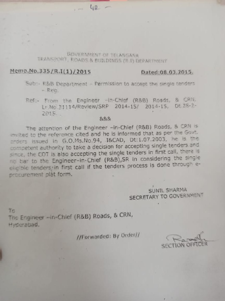 Single Tender | PDF