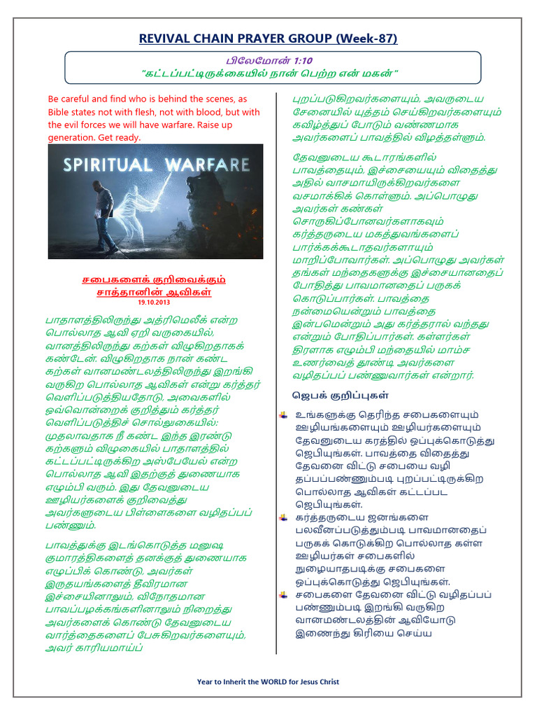 REVIVAL CHAIN PRAYER GROUP (Week-87) | PDF