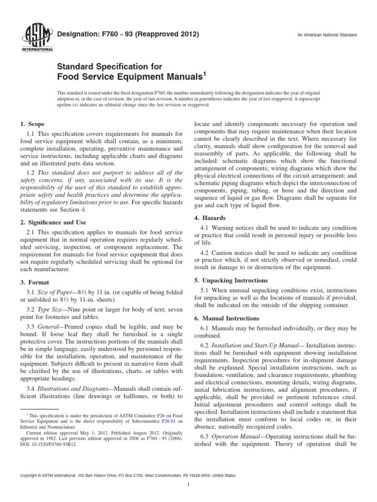 F760 932012 Standard Specification | PDF | Specification (Technical ...