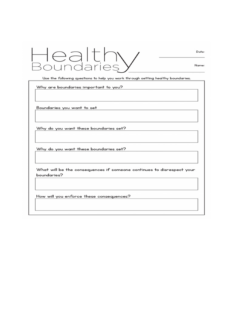 Healthy Boundaries Worksheet 414667.Jpg | PDF