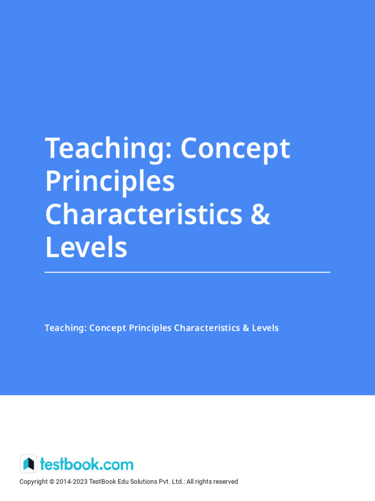Teaching Concept Principles Characteristics & Levels | PDF | Learning ...