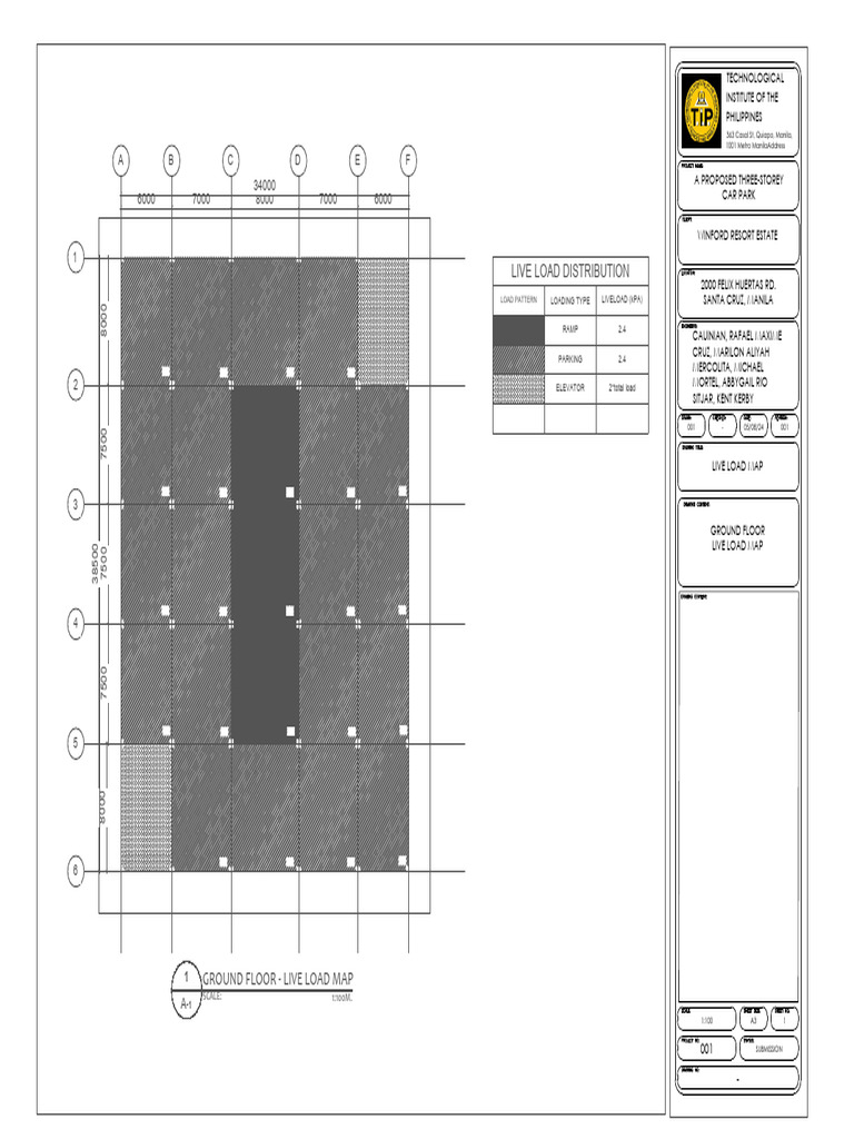 Live Load Map - Ground Floor | PDF