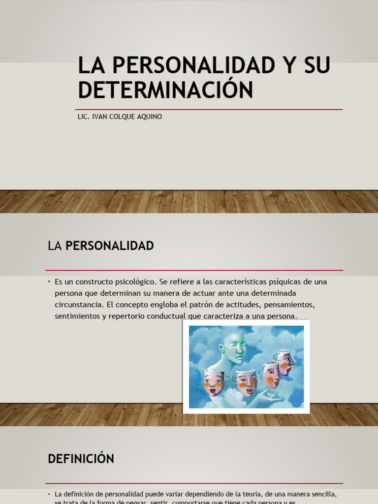 La Personalidad y Su Determinación | PDF | Sicología | Ciencias del ...