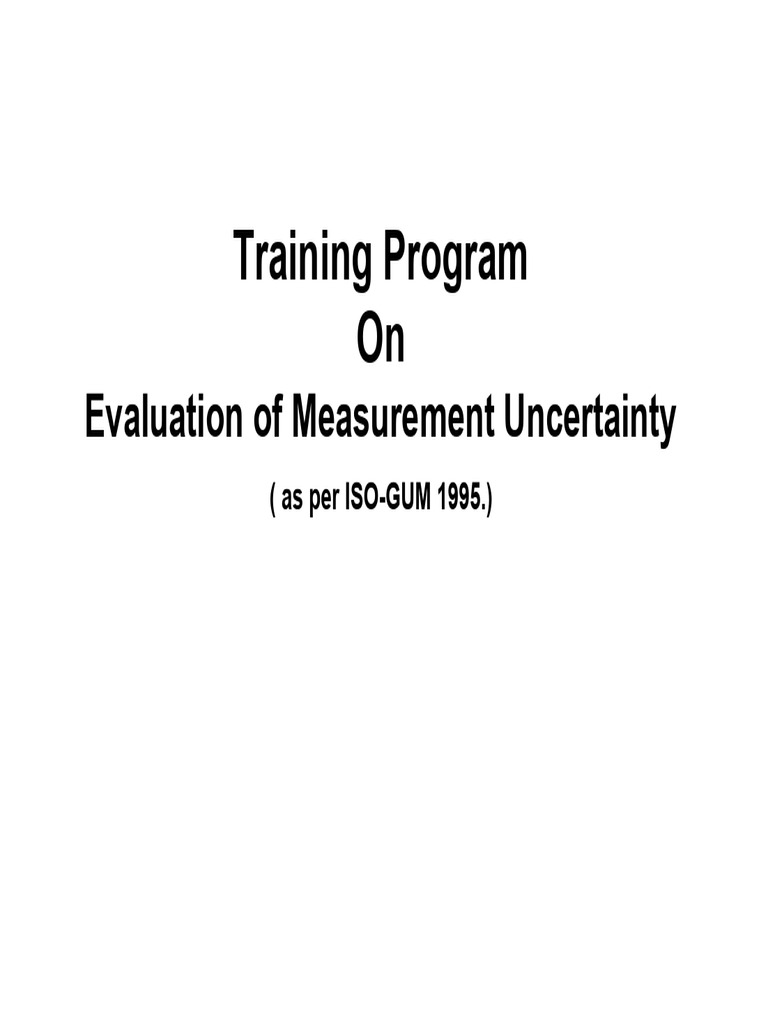 Training in Measurement Uncertainty | PDF | Measurement | Uncertainty
