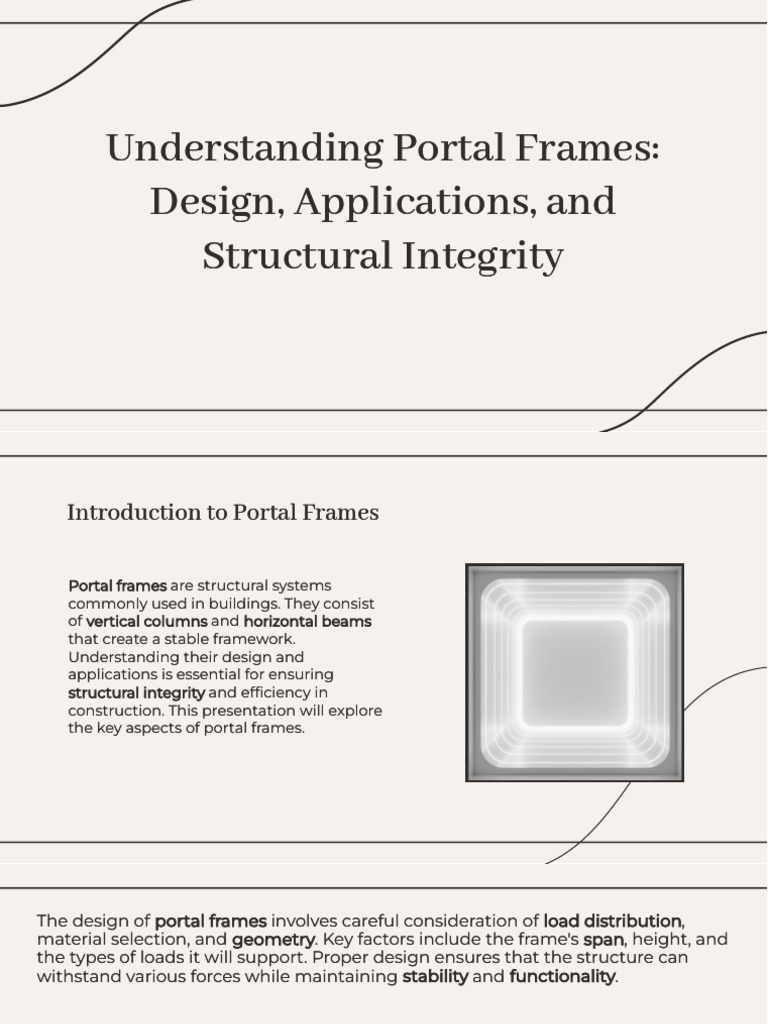 Slidesgo Understanding Portal Frames Design Applications and Structural ...