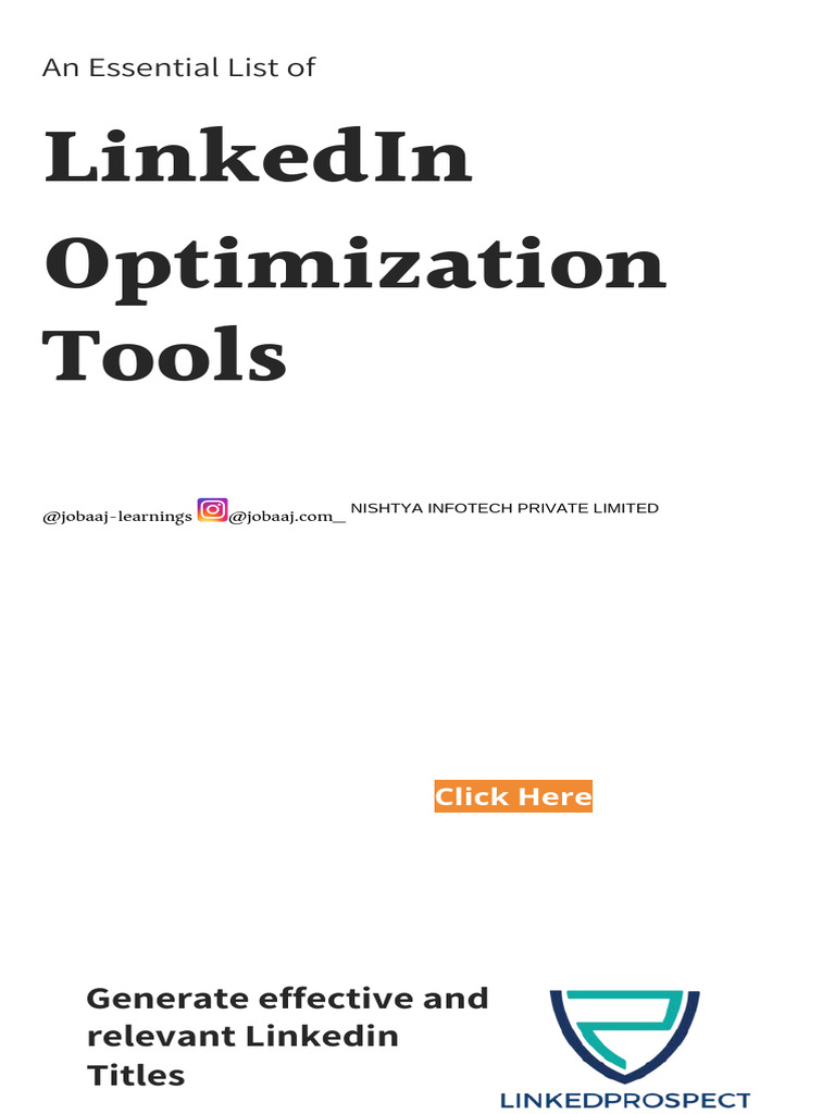 LinkedIn Optimization Tools | PDF | Linked In | Analytics