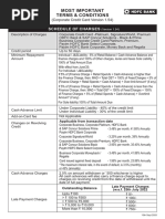 HDFC Credit Card Terms & Conditions | PDF | Credit Card | Payments