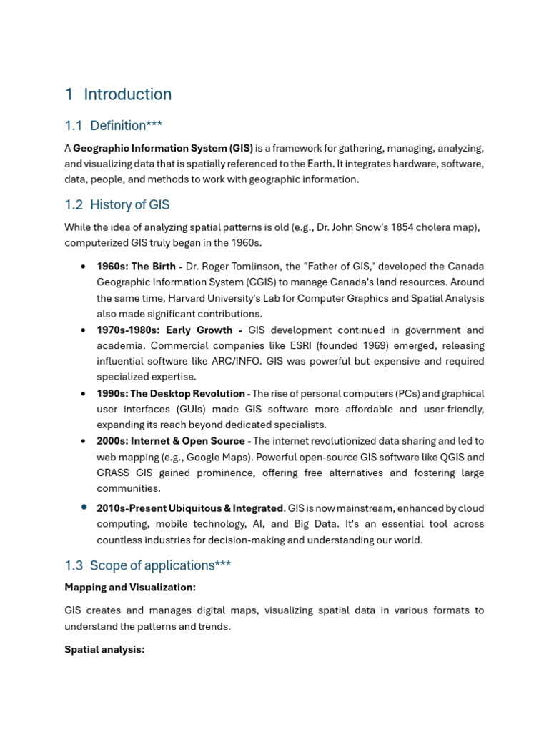 Lecture GIS Chapter 1 | PDF | Geographic Information System | Spatial ...