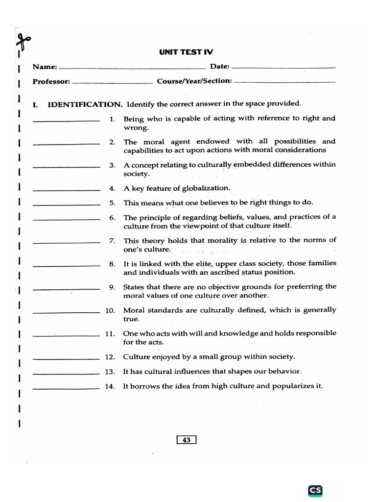Unit Test Iv Vi | PDF