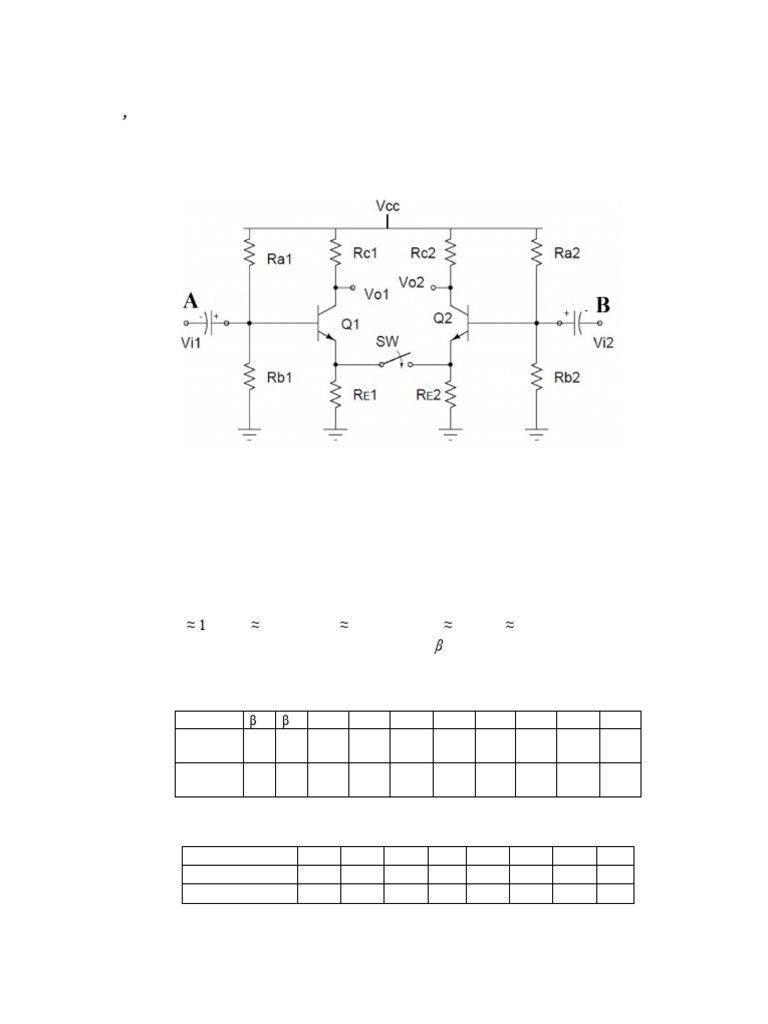 6 Differential Amplifier | PDF | Amplifier | Transistor
