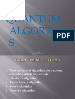 Quantum Algorthm S: Kituku. B Kimathi University 1