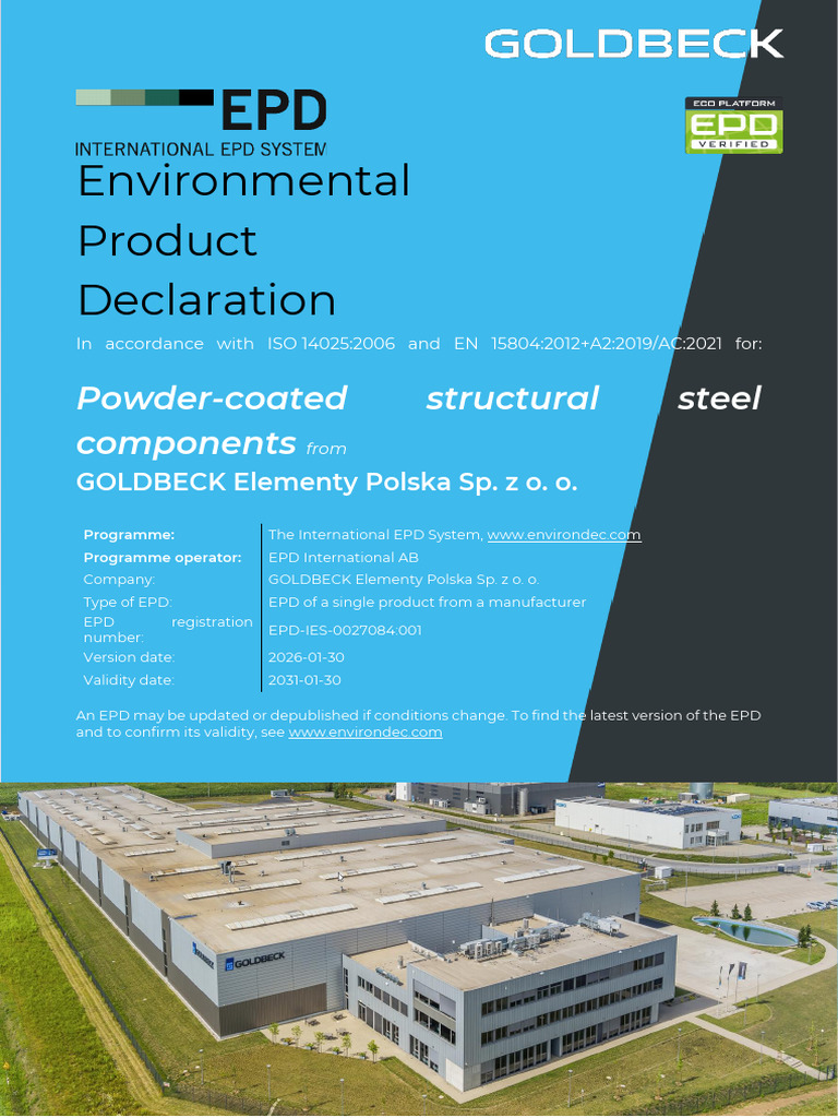 EPD Document EPD-IES-0027084 001 en | PDF | Materials | Secondary ...