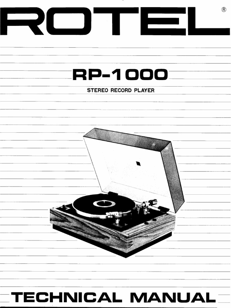 Rotel rp-1000 SM | PDF