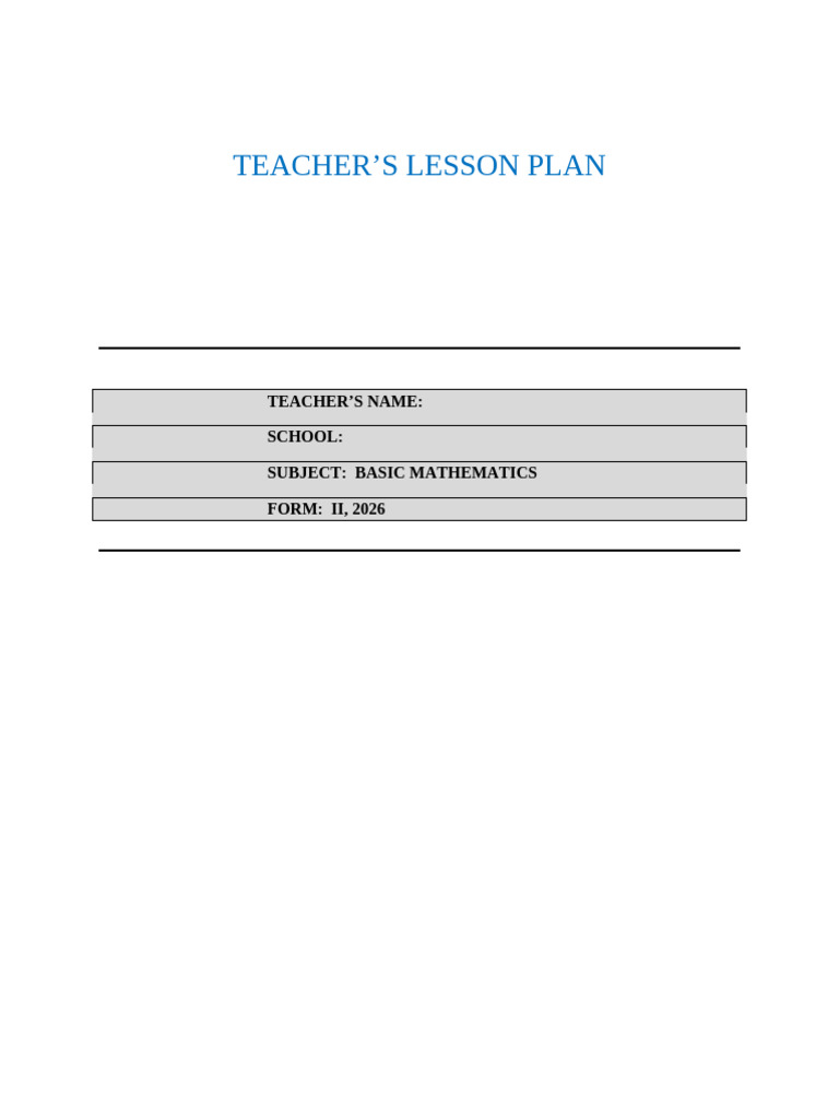 Basic Mathematics OG | PDF | Teachers | Geometry
