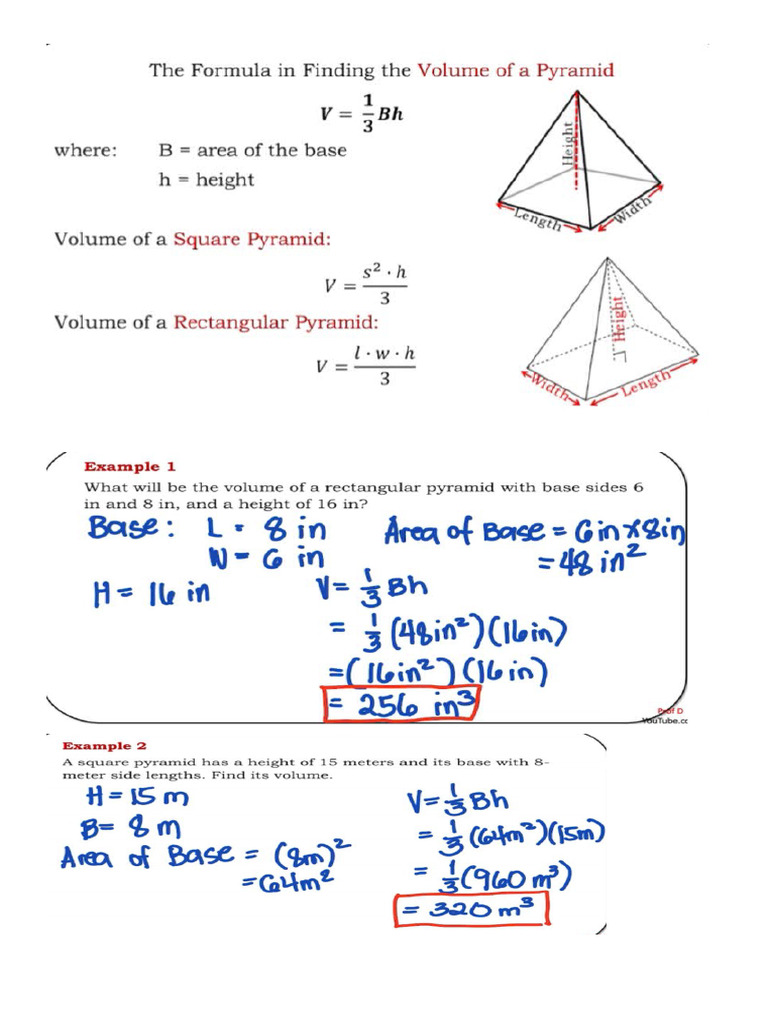 Topic 1 Square and Rectagular Pyramid | PDF