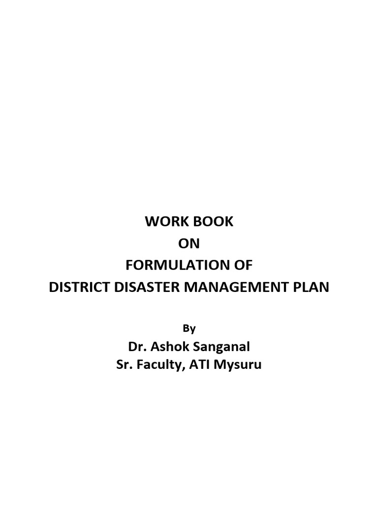 Formulation of District Disaster Management Plan | PDF | Natural ...