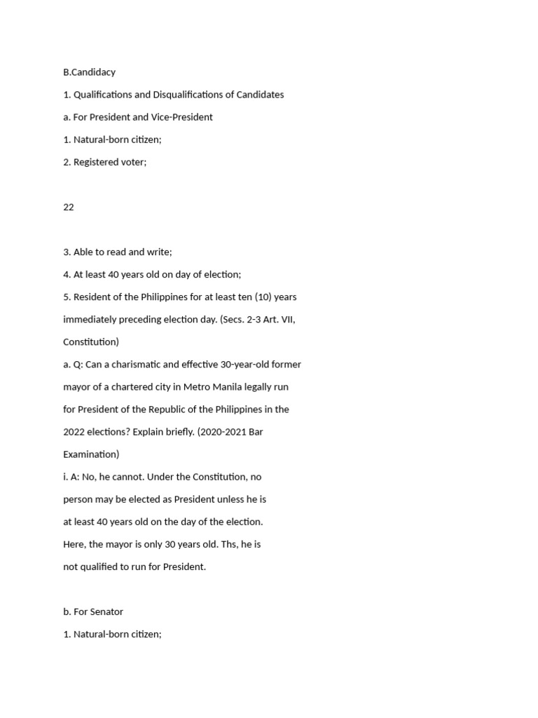 Candidacy and Eligibility | PDF | Naturalization | Citizenship