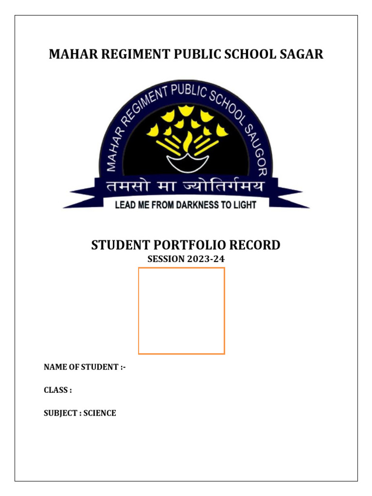 Student Port Folio For Science Class Ix 2023-24 | PDF | Tissue (Biology ...