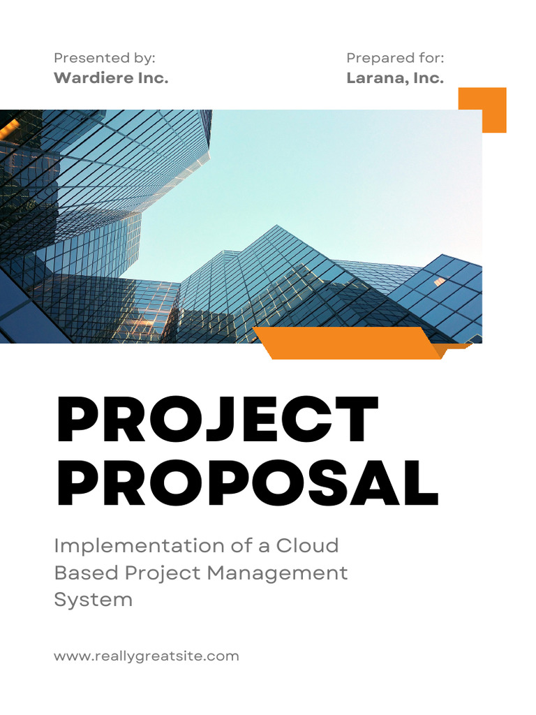 White and Orange Modern Project Proposal | PDF | Cloud Computing ...