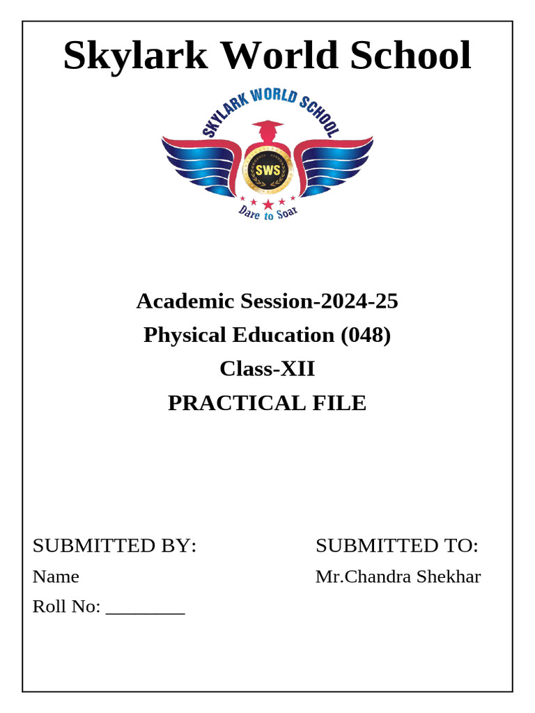 FRONT Page Practical File | PDF